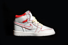 Air Jordan 1 Mid SE  Smoke Off White/ Red Stitch