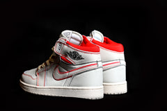 Air Jordan 1 Mid SE  Smoke Off White/ Red Stitch