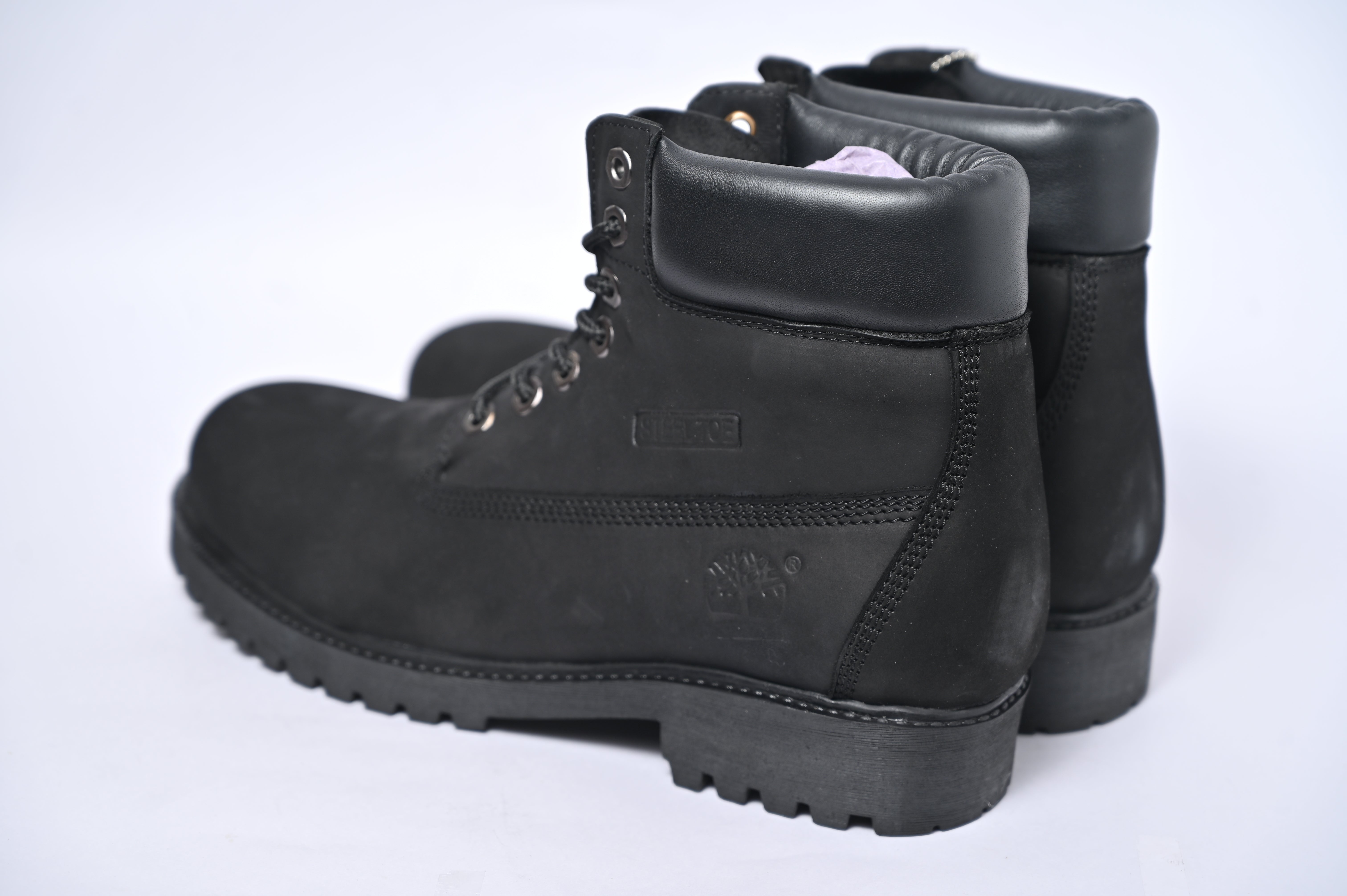 Black Timberland Boots " Steel Toe "